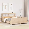 Cadre de lit sans matelas 160x200 cm bois massif de pin