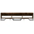 Meuble TV chêne fumé 180x34x41 cm bois d'ingénierie