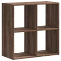Bibliothèque chêne marron 68,5x32x68,5 cm bois d'ingénierie