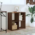 Bibliothèque chêne marron 68,5x32x68,5 cm bois d'ingénierie