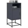 Tables de chevet 2 pcs anthracite 36x39x78 cm acier