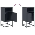 Tables de chevet 2 pcs anthracite 36x39x78 cm acier