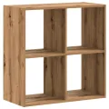 Bibliothèque chêne artisanal 68,5x32x68,5 cm bois d'ingénierie