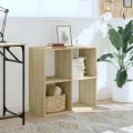 Bibliothèque chêne sonoma 68,5x32x68,5 cm bois d'ingénierie