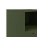 Tables de chevet 2 pcs vert olive 36x39x43,5 cm acier