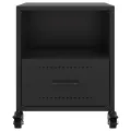 Tables de chevet 2 pcs noir 36x39x43,5 cm acier