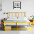 Tables de chevet 2 pcs jaune moutarde 36x39x43,5 cm acier