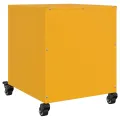 Tables de chevet 2 pcs jaune moutarde 36x39x43,5 cm acier