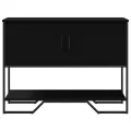 Table console noir 100x35x74,5 cm bois d'ingénierie