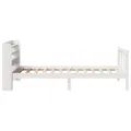 Cadre de lit sans matelas blanc 90x200 cm bois de pin massif