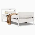 Cadre de lit sans matelas blanc 90x200 cm bois de pin massif