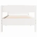 Cadre de lit sans matelas blanc 90x200 cm bois de pin massif