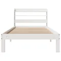 Cadre de lit avec tête de lit sans matelas blanc 90x200 cm