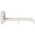 Cadre de lit avec tête de lit sans matelas blanc 90x200 cm