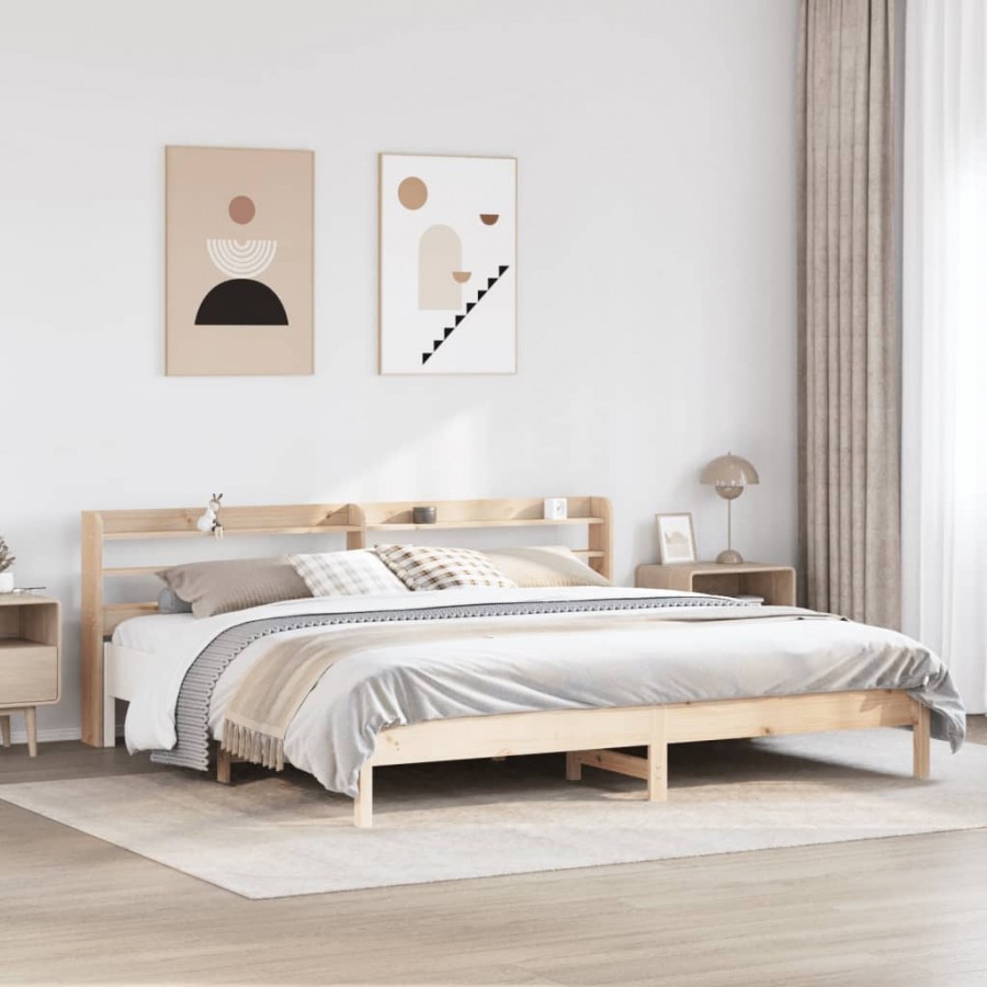 Cadre de lit sans matelas 180x200 cm bois massif de pin