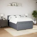 cadre de lit et matelas Gris foncé 140x200cm Velours