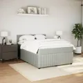 cadre de lit et matelas Gris clair 140x200cm Velours