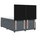 cadre de lit et matelas Gris foncé 140x200cm Velours