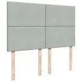 cadre de lit et matelas Gris clair 140x200cm Velours