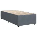 cadre de lit et matelas Gris foncé 90x200 cm Velours