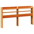 Tête de lit avec étagères marron cire 160 cm bois massif de pin