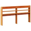 Tête de lit avec étagères marron cire 160 cm bois massif de pin