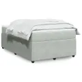 cadre de lit et matelas gris clair 120x190cm velours