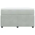 cadre de lit et matelas gris clair 120x190cm velours