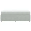 cadre de lit et matelas gris clair 120x190cm velours