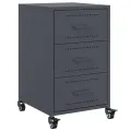 Table de chevet anthracite 36x39x59 cm acier