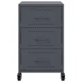 Table de chevet anthracite 36x39x59 cm acier