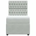 cadre de lit et matelas Gris clair 90x190 cm Velours
