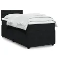 cadre de lit avec matelas Noir 100x200 cm Velours