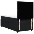 cadre de lit avec matelas Noir 100x200 cm Velours