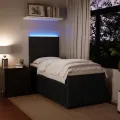 cadre de lit avec matelas Noir 100x200 cm Velours