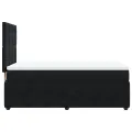 cadre de lit avec matelas Noir 100x200 cm Velours