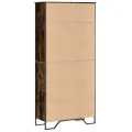 Bibliothèque chêne fumé 80x31x169 cm bois d'ingénierie