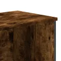 Bibliothèque chêne fumé 80x31x169 cm bois d'ingénierie