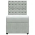 cadre de lit et matelas Gris clair 100x200cm Velours
