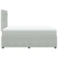 cadre de lit et matelas gris clair 120x190cm velours