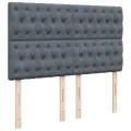 cadre de lit et matelas Gris foncé 140x200cm Velours