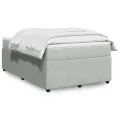 cadre de lit et matelas Gris clair 120x200cm Velours