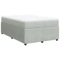 cadre de lit et matelas Gris clair 120x200cm Velours