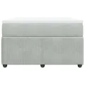 cadre de lit et matelas Gris clair 120x200cm Velours