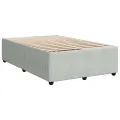 cadre de lit et matelas Gris clair 120x200cm Velours