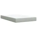 cadre de lit et matelas Gris clair 120x200cm Velours