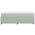 cadre de lit et matelas Gris clair 120x200cm Velours
