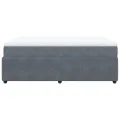 cadre de lit et matelas Gris foncé 140x190cm Velours