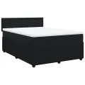 cadre de lit avec matelas Noir 140x190 cm Velours