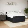 cadre de lit avec matelas Noir 140x190 cm Velours